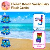 French Beach Vocabulary Flash Cards 20 words