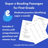 Super e Reading Passages Workbook for First Grade