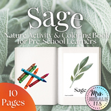 10 Page Sage Herbs Nature Activity and Coloring Book for Preschool Learners