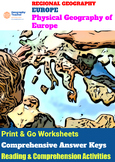 Physical Geography of Europe (Mountain Ranges, Rivers, Coastlines, Landscapes)
