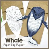 Whale | Paper Bag Puppet | Printable Craft | Whales