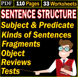 Subject And Predicate | Sentence Structure Worksheets | Reviews | Tests ...
