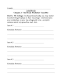 Judy Moody Was in a Mood Comprehension and Novel Study Chapters 1-5