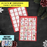 24 days of Christmas activities ADVENT CALENDAR
