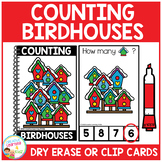 Winter Counting Pictures Numbers 0-10 Clip Cards/Dry Erase Book Birdhouses