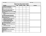 Research Paper Editing and Revision Checklist