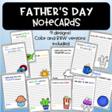 Father's Day Notecards ~ Great for upper elementary and middle school!