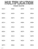 Multiplication: Four Facts