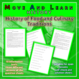 MOVE and LEARN History - Food and Culinary Traditions (10 Texts+Questions)