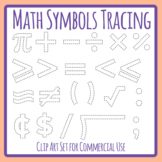 Math Symbols Tracing Simple Division, Greater than, Less Than, Pi, etc Clip Art