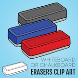Whiteboard or Chalkboard Erasers Clip Art