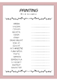 Painting Word Scramble Puzzle Worksheet Activity