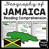 Geography of Jamaica Reading Comprehension Worksheet North America Country