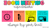 Zoom/Google Meet expectations (Editable)