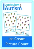 Counting 1-10 Ice Cream Activity Autism Special Education