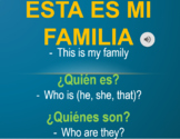 La Familia / Family Vocabulary slideshow with Audio