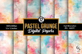Pastel Grunge Texture Digital Papers