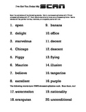 Basic Poetry Scansion Worksheet