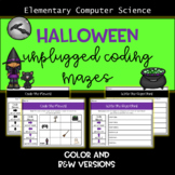 Halloween Unplugged Coding Mazes for Fall STEM K-2 Computer Science