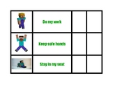 Minecraft-Inspired Behavior Chart