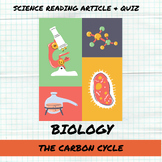 High School Biology Carbon Cycle Reading Activity, Quiz, and Recall Google Form