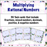 Multiplying Rational Numbers Task Cards (Scoot!)