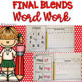 Final Blends Word Work