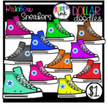 Rainbow Sneaker Clipart (Erin's Ink Clipart)