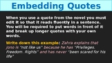 Between Us - Embedding Quotes