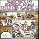 Valentine's Day Beginning Sounds Initial Sounds Board Games