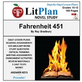 Fahrenheit 451 LitPlan Novel Study Unit, Activities, Questions, Test