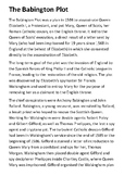 The Babington Plot Handout