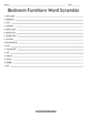 Bedroom Furniture Word Scramble - Bedroom Decor Word Puzzles - Mind Training