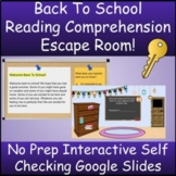 Grade 3-5 Back To School/Beginning Of The Year Digital Google Slides Escape Room
