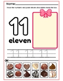 Trace the Numbers & Paste Eleven Chocolates in the Box - Fun Math Activity