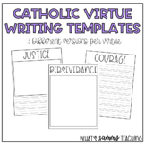 Catholic Virtue Writing Sheets