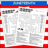 Juneteenth Crossword TWO VERSIONS