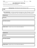 Argumentative Essay Writing Graphic Organizer