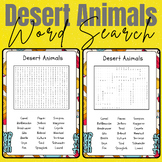 Desert Animals - Printable Word Search Puzzle Activity - No Prep - TPT