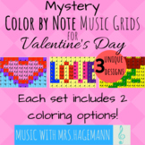Color by Note Music Grids: Valentine's Day