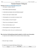 Natural Disaster Webquest- meteorology, geology