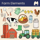 Farm Elements Clipart Set