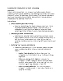 Stock Screener Assignment with Example