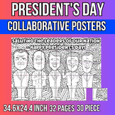 Presidents Day Collaborative Poster Art Coloring Pages-(volume 8)