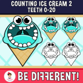 Counting Ice Cream Teeth Clipart (0-20) 2 Dental Health Month Food Summer