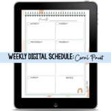 Digital Teacher Planner Pages | iPad | GoodNotes | Weekly Schedule Rainbow