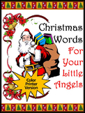 Christmas Spelling Activities: Christmas Words Flash-Card Activities - Color