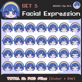 [Set 5] :0 Small open mouth/ Facial expressions/ Emotions/ Emoji| MANIS Clip Art