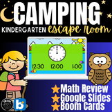 Digital Kindergarten End of Year Camping Escape Room Math Review, Google Slides