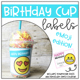 Birthday Cup Labels- Emoji Edition